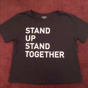 NWOT Athleta Organic cotton crop tee “stand up”